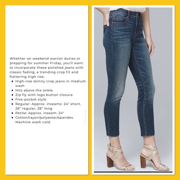 WHITE HOUSE BLACK MARKET Skinny Ankle Jeans - Picture 2 of 11